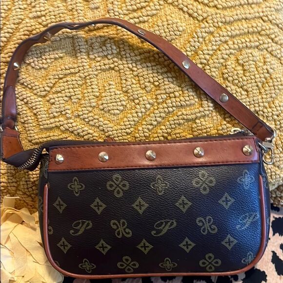 Stylish Black and Brown Designer Shoulder Bag - Picture 2 of 11